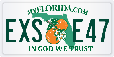 FL license plate EXSE47