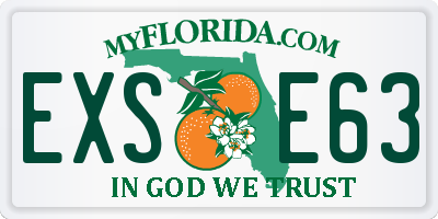 FL license plate EXSE63