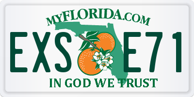 FL license plate EXSE71