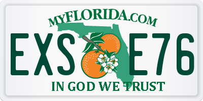 FL license plate EXSE76