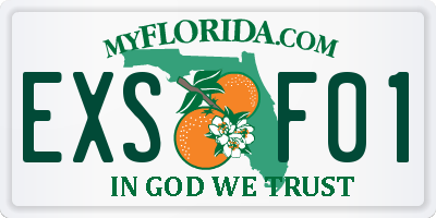 FL license plate EXSF01