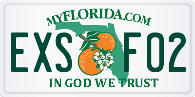 FL license plate EXSF02