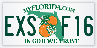 FL license plate EXSF16