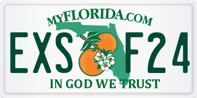 FL license plate EXSF24