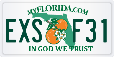 FL license plate EXSF31