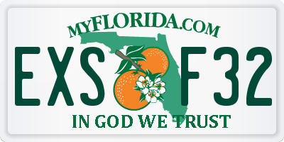 FL license plate EXSF32