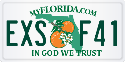 FL license plate EXSF41