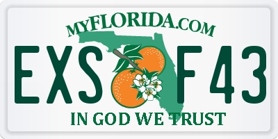 FL license plate EXSF43