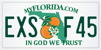 FL license plate EXSF45