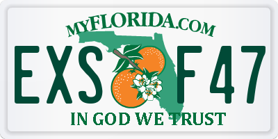 FL license plate EXSF47