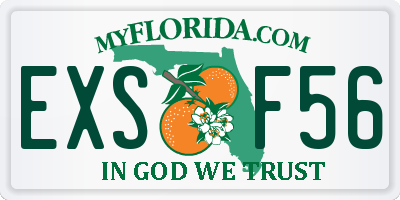 FL license plate EXSF56