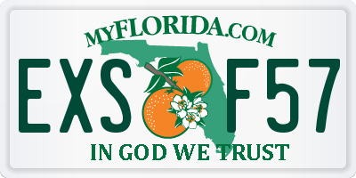 FL license plate EXSF57
