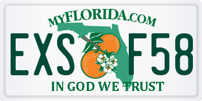 FL license plate EXSF58