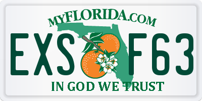 FL license plate EXSF63