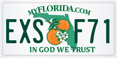 FL license plate EXSF71