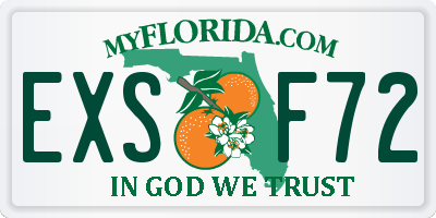 FL license plate EXSF72