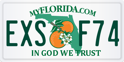 FL license plate EXSF74