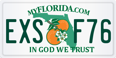 FL license plate EXSF76