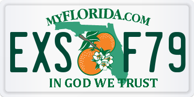 FL license plate EXSF79