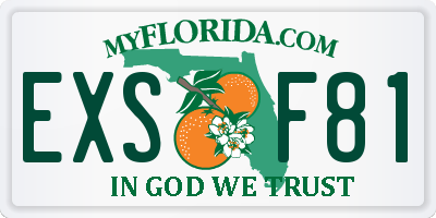 FL license plate EXSF81