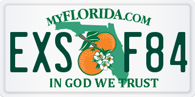 FL license plate EXSF84