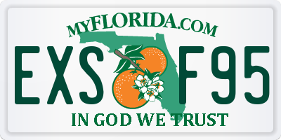 FL license plate EXSF95