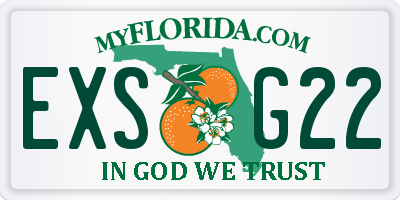 FL license plate EXSG22