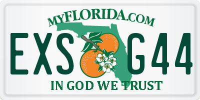 FL license plate EXSG44