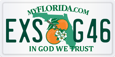 FL license plate EXSG46