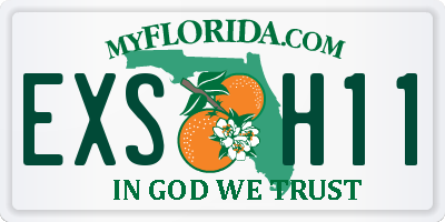 FL license plate EXSH11