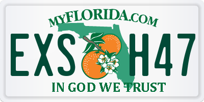 FL license plate EXSH47