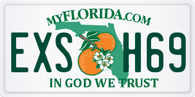 FL license plate EXSH69