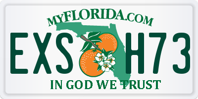 FL license plate EXSH73