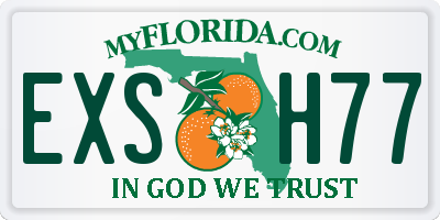 FL license plate EXSH77