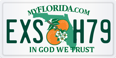 FL license plate EXSH79