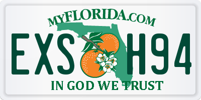 FL license plate EXSH94