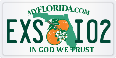 FL license plate EXSI02