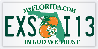 FL license plate EXSI13