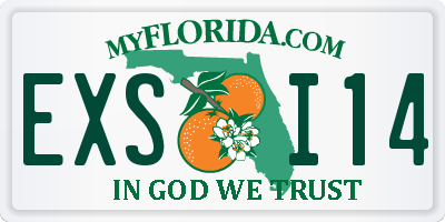 FL license plate EXSI14