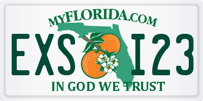 FL license plate EXSI23