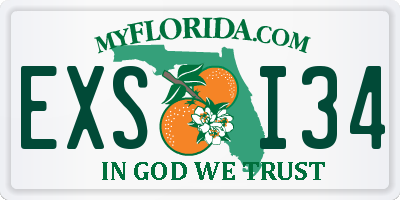 FL license plate EXSI34