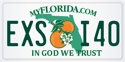 FL license plate EXSI40