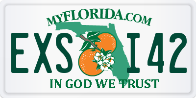 FL license plate EXSI42