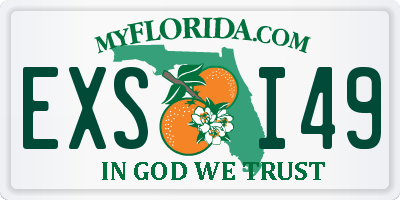FL license plate EXSI49