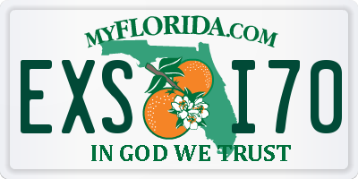 FL license plate EXSI70