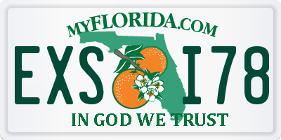 FL license plate EXSI78