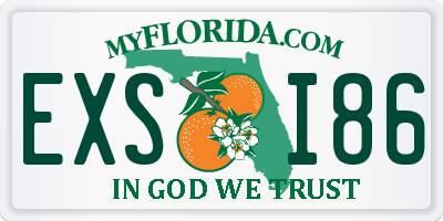 FL license plate EXSI86
