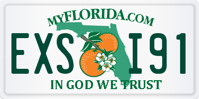 FL license plate EXSI91