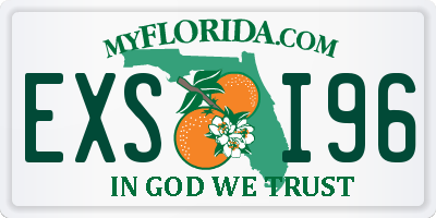 FL license plate EXSI96