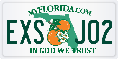 FL license plate EXSJ02